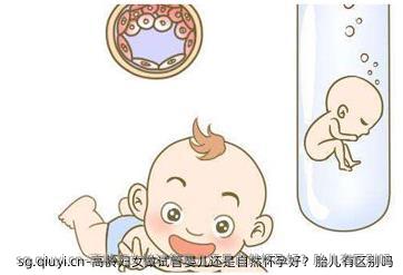 高龄妇女做试管婴儿还是自然怀孕好？胎儿有区别吗